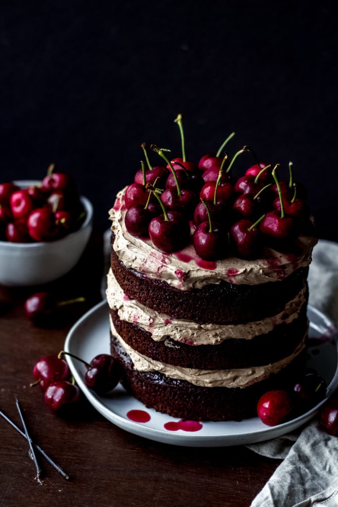 double chocolate black forest cake