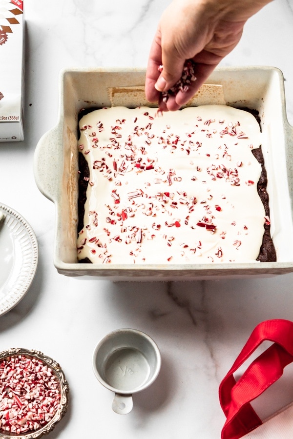 sprinkle crushed peppermint candy