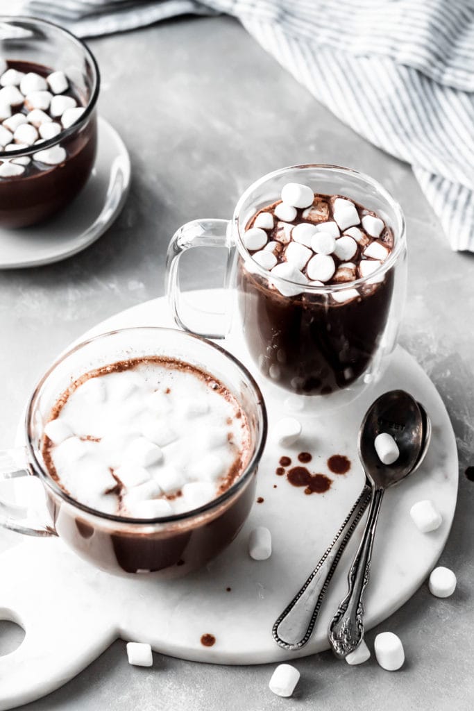homemade dark hot chocolate