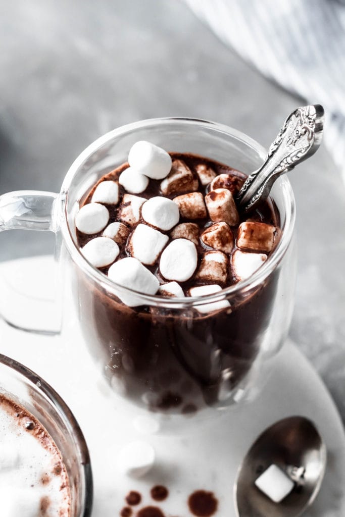 close up hot chocolate