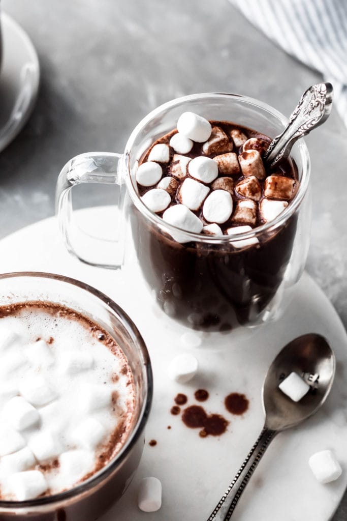 homemade dark hot chocolate
