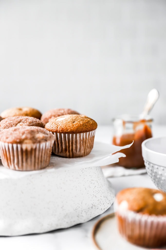 white chocolate chip apple butter muffins